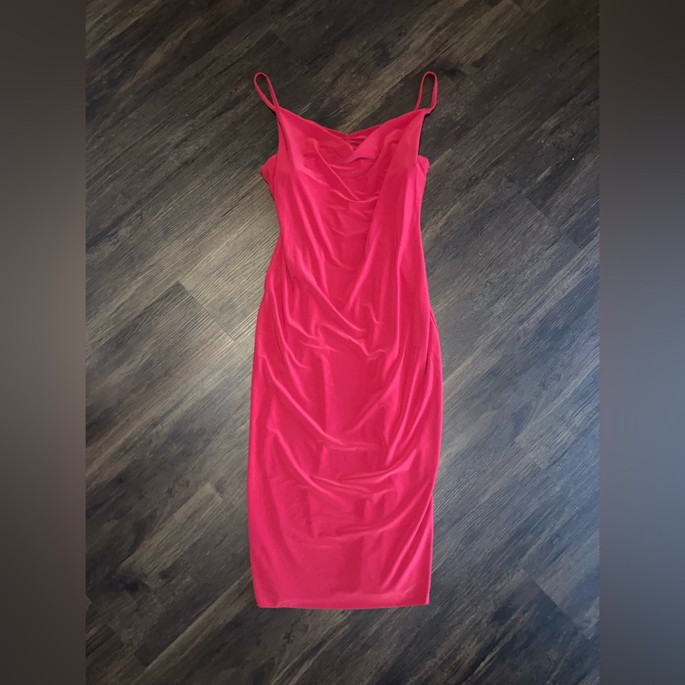 AYM women’s red Slip Midi Dress new size XL